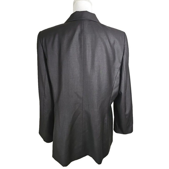 Kasper ~Woman Size 16~ Chocolate Brown One Button Lined Career Work Suit Jacket. - Picture 6 of 12